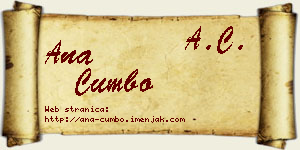 Ana Cumbo vizit kartica